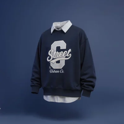 دورس سورمه‌ای یقه دار