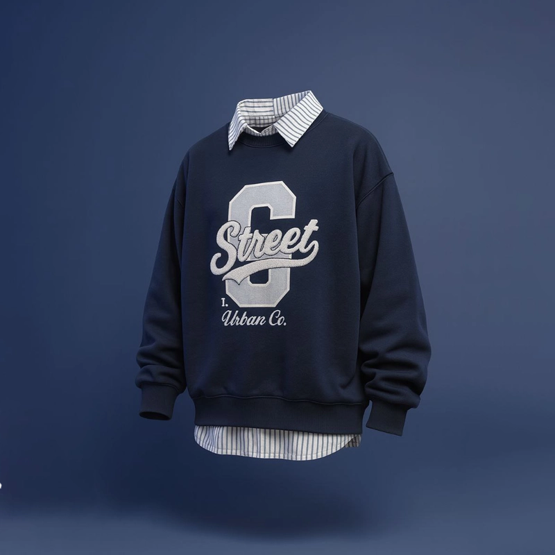 دورس سورمه‌ای یقه دار