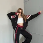 ست سویشرت شلوار alo دو رنگ مشکی