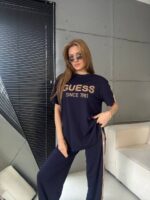 ست تیشرت و شلوار زنانه GUESS مدل Master | ست اسپرت زنانه گس