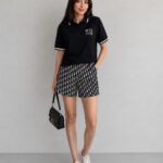 ست تیشرت و شلوارک زنانه Dior مستر کوالیتی مشکی